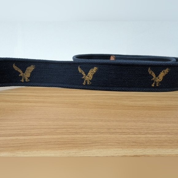 American Eagle Outfitters NWT size large belt brand new in navy/yellow - Picture 2 of 9
